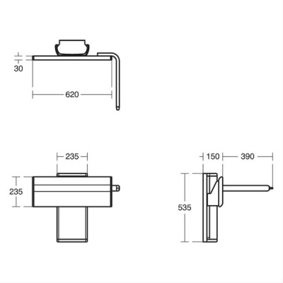 Care Plus Gas Cell Wash Basin Bracket